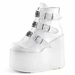 Fashion Wedge Multiple Buckles Monoblock Wedges Platform Boots
