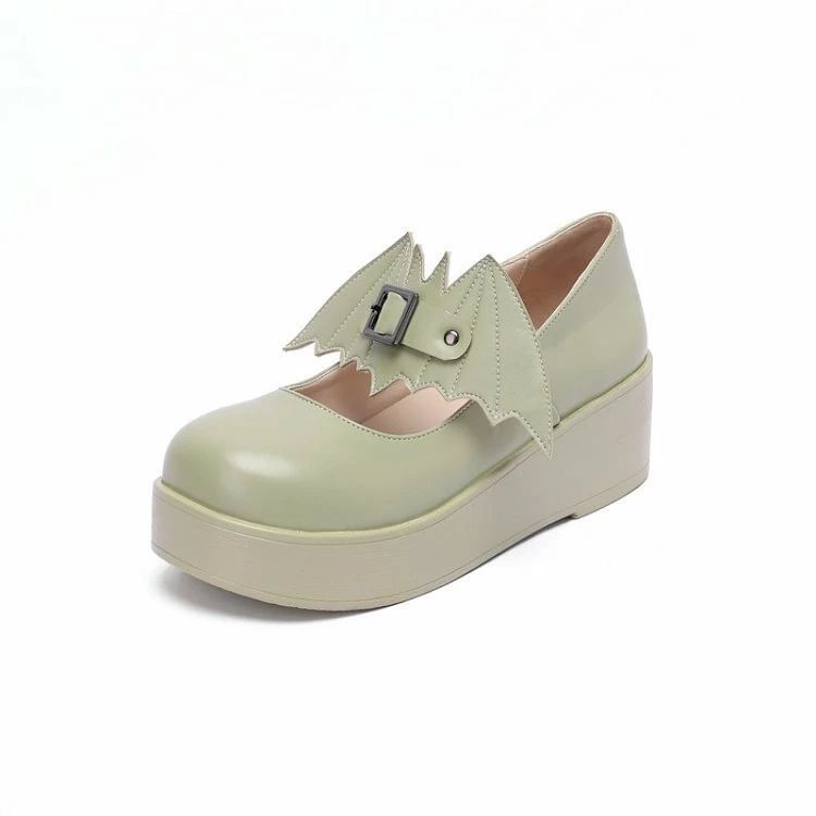 Bat Buckle Strap Round Toe Platform Mary Jane - Image 4