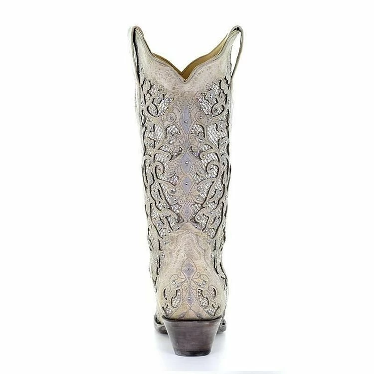 Western Round Up Hollow Rhinestone Boots - Image 4