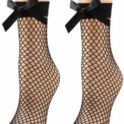 Sexy Bowknot Decorated Fishnet Socks