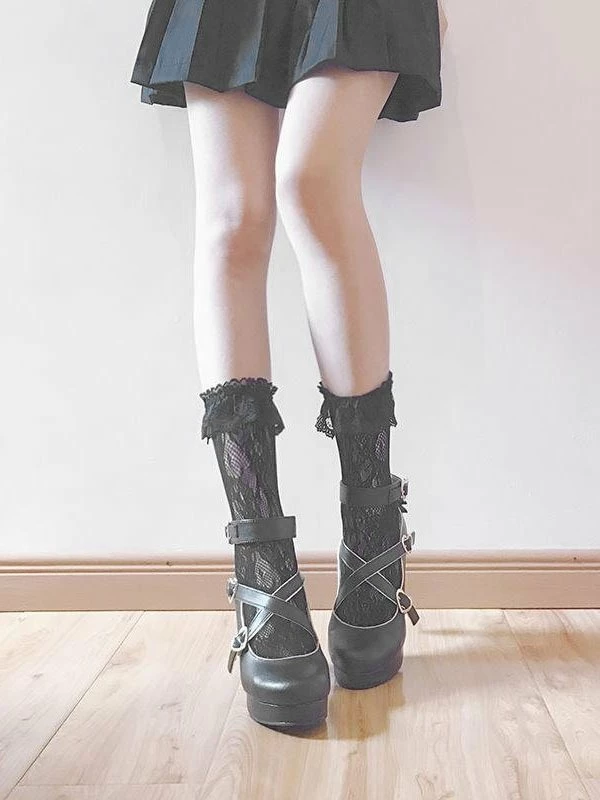 Janpaness Style Sweet Vintage Lace Lolita Socks
