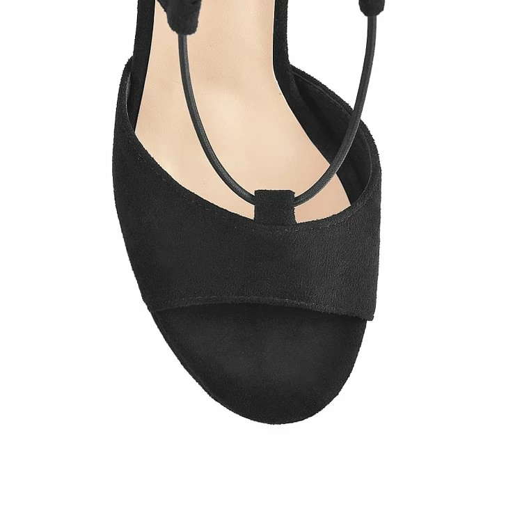 Knee High Straps Platform Sandals