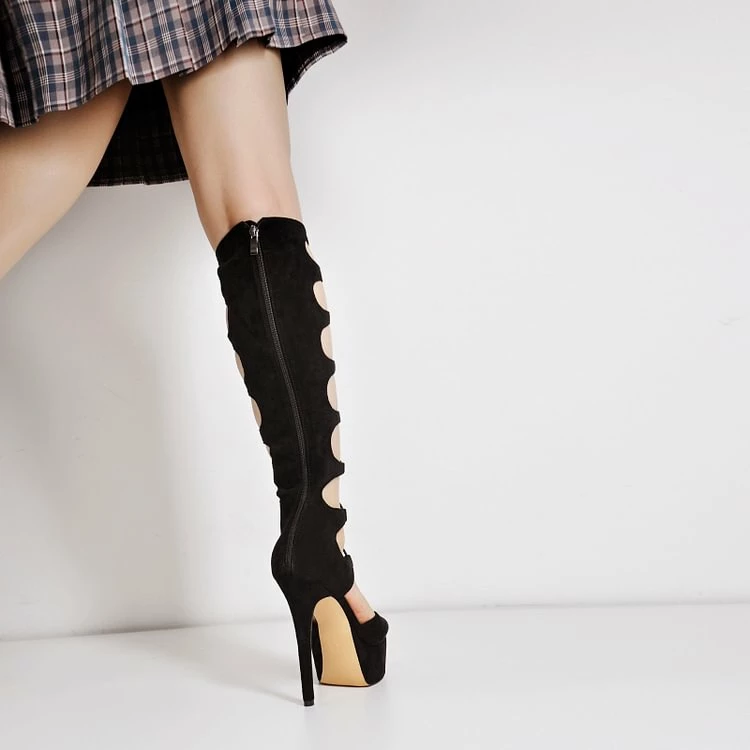 Knee High Straps Platform Sandals - Image 2