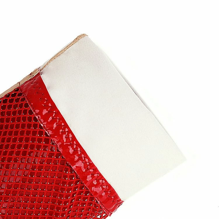 Paneled Flexible Rhinestone Pointed Top Stiletto Over The Knee Boots - Image 7