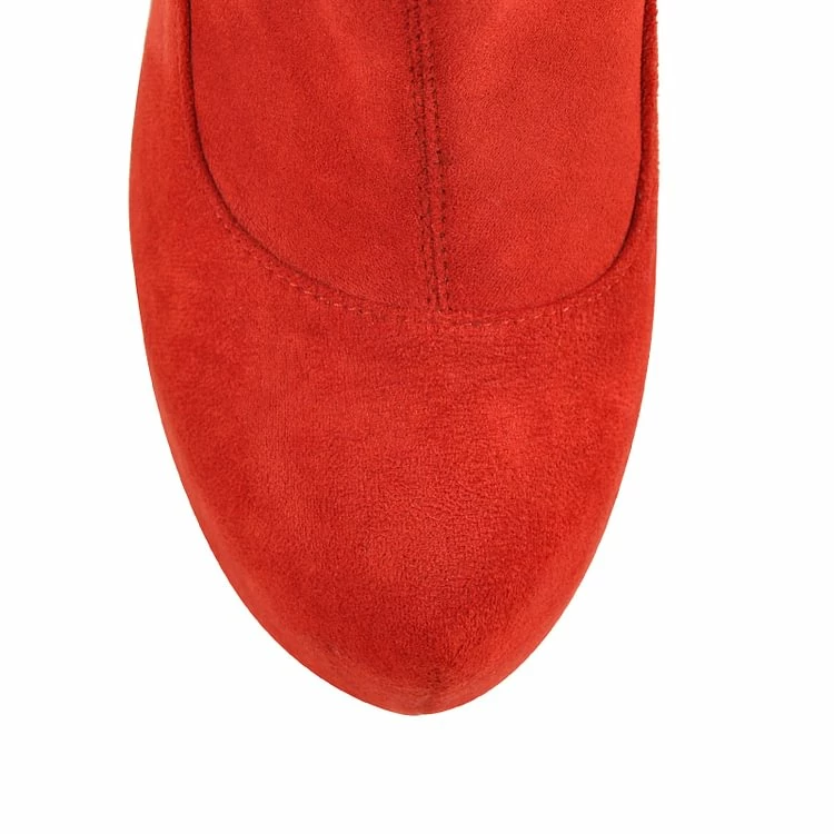 Chunky Heel Over The Knee High Platform Boots - Image 3