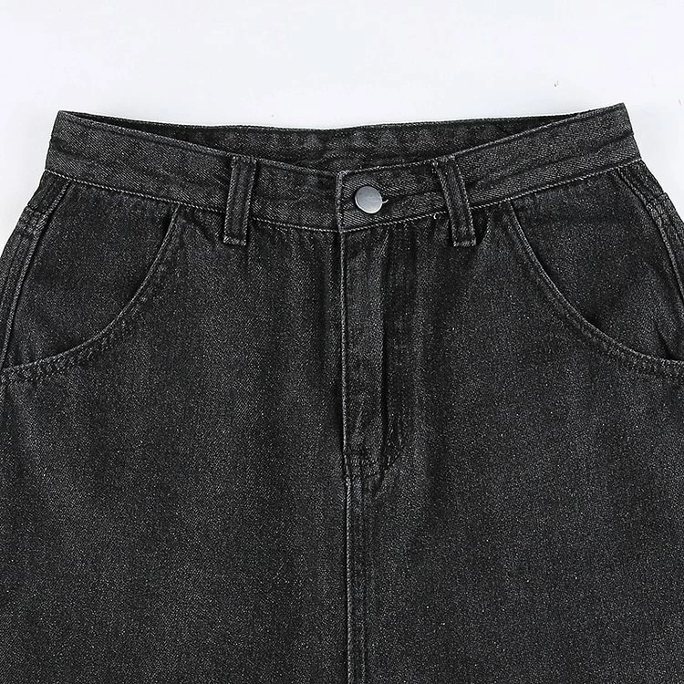 Street Fashion Butterfly Printed High Rise Straight Loose Pants - Image 5