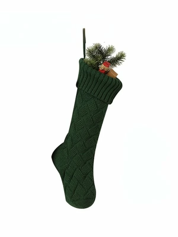 Classic Style Christmas Knit Stockings Gift Bag - Image 5