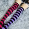 Dark Goth Lolita Style Stripes Leg Warmer