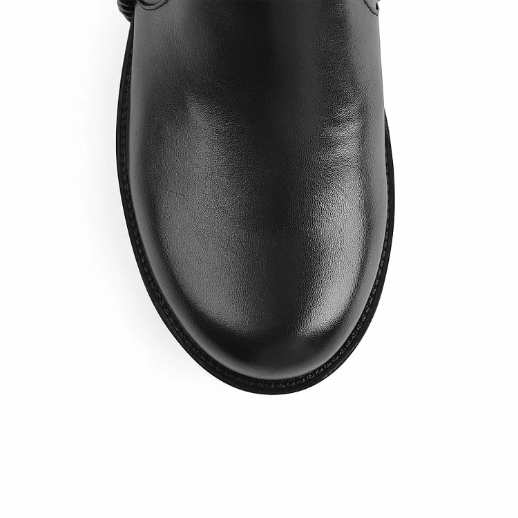 Metallic Chain Knee High Platform Boots - Image 4