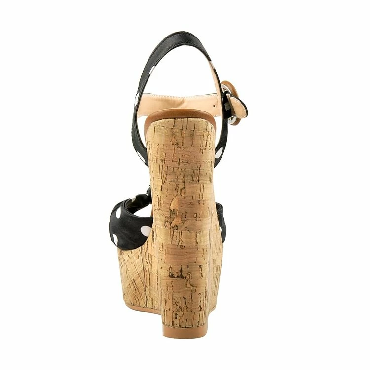 Wood Wedge Heels Sandals - Image 2