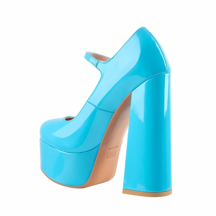 Chunky Heel Mary Jane Platform Pumps - Image 2