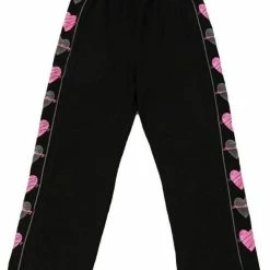 Daily Statement Heart Pattern Printed High Rise Loose Straight Pants