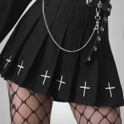 Dark Angel Pleated Gothic Skirts With Lining