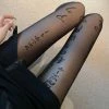 Sexy Slim Letter-printing Thin Tights