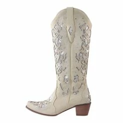 Western Round Up Hollow Rhinestone Boots