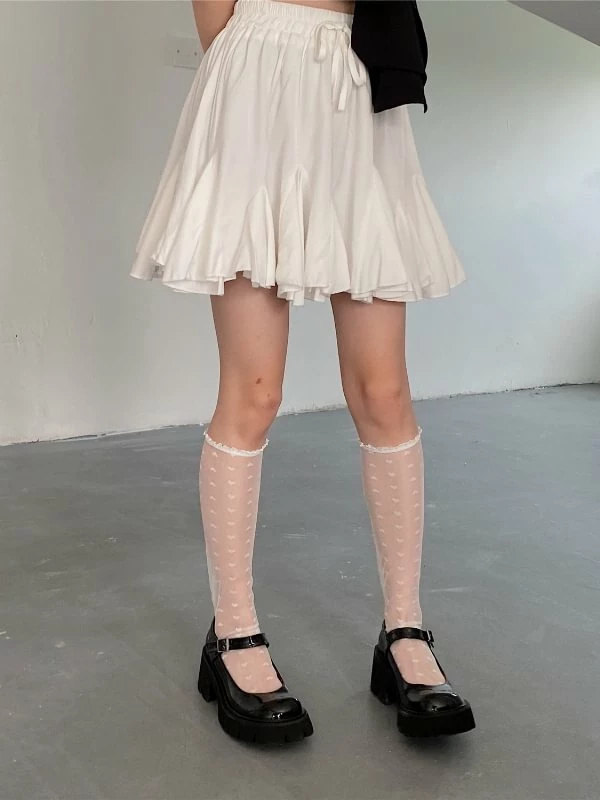 JK Sweet Girl Heart Pattern Stockings - Image 4