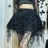 Steampunk Fringed Spider Net Skirt