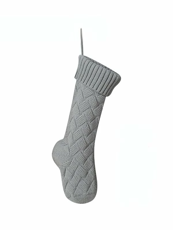 Classic Style Christmas Knit Stockings Gift Bag - Image 6