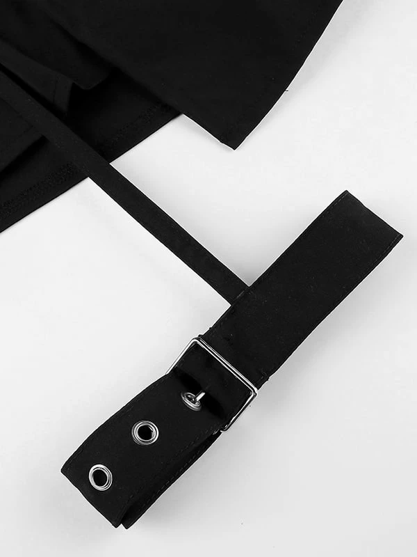 Goth Paneled Foot Ring Pleated Skirts - Image 13