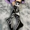 Dark JK Style Jacquard Slim Knitted Stocking