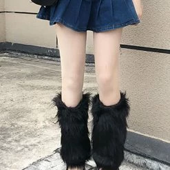JK Style Plush Solid Color Leg Warmer