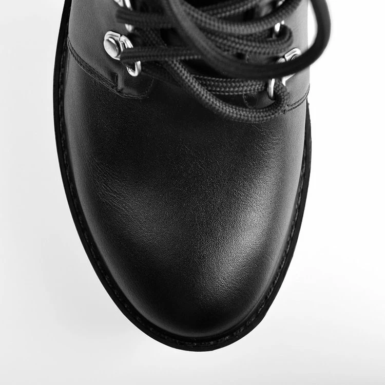 Lace Up Ankle Strap With Buckle Booties