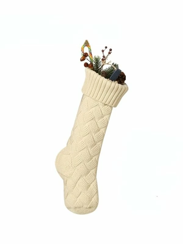 Classic Style Christmas Knit Stockings Gift Bag - Image 4