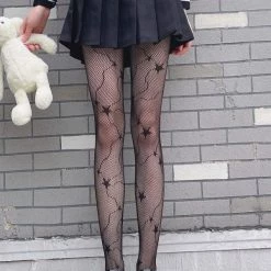 Diamond Pattern Hollow Fishnet Tights